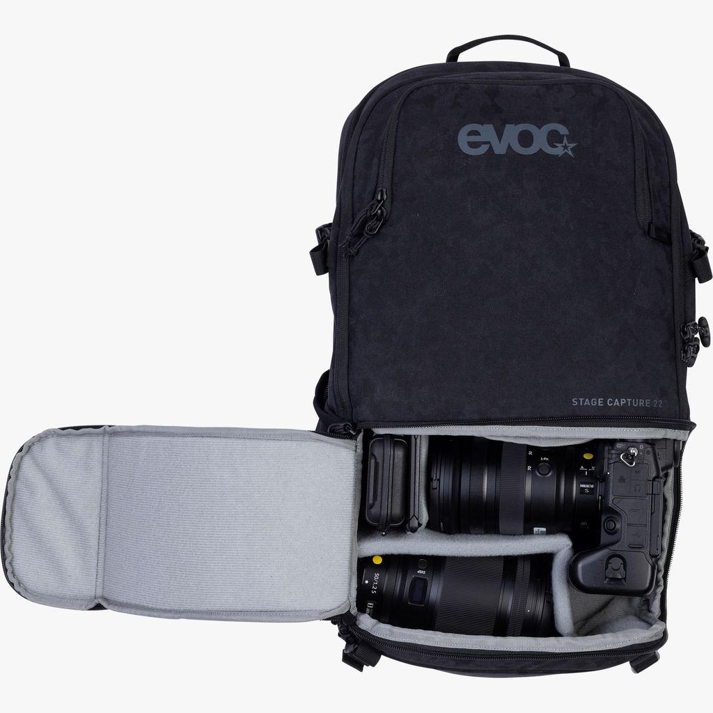 Evoc Stage Capture 22L Fotorucksack in SCHWARZ
