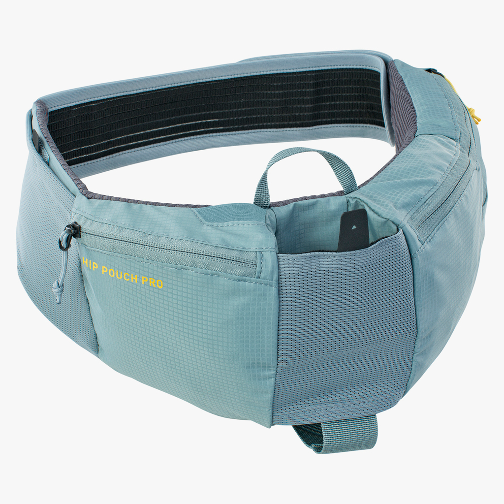 Evoc Hip Pouch Pro 1.5L + Drink Bottle 0.55L Hüfttasche in GRAU