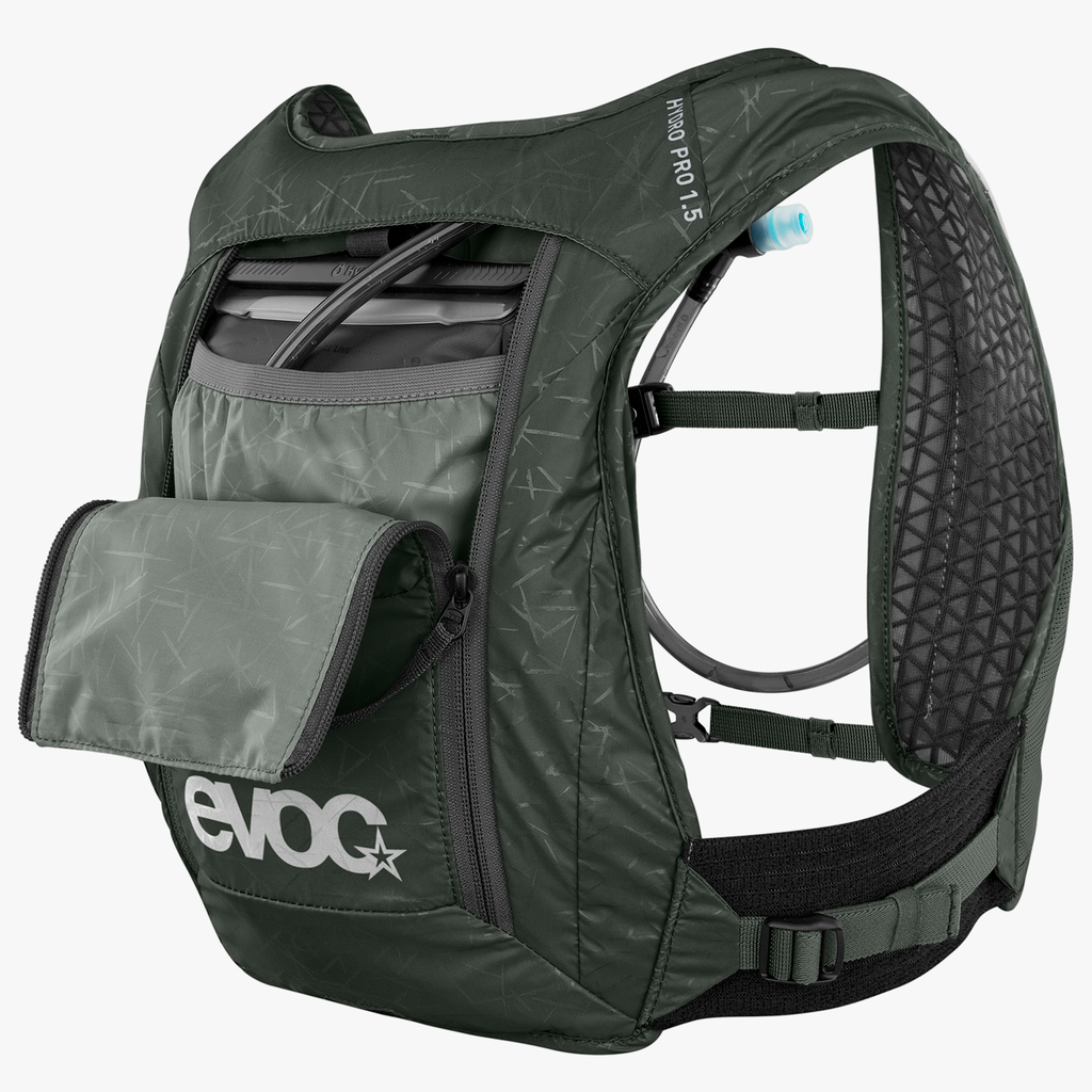 Evoc Hydro Pro 1.5L + 1.5L Bladder Fahrradrucksack in GRÜN