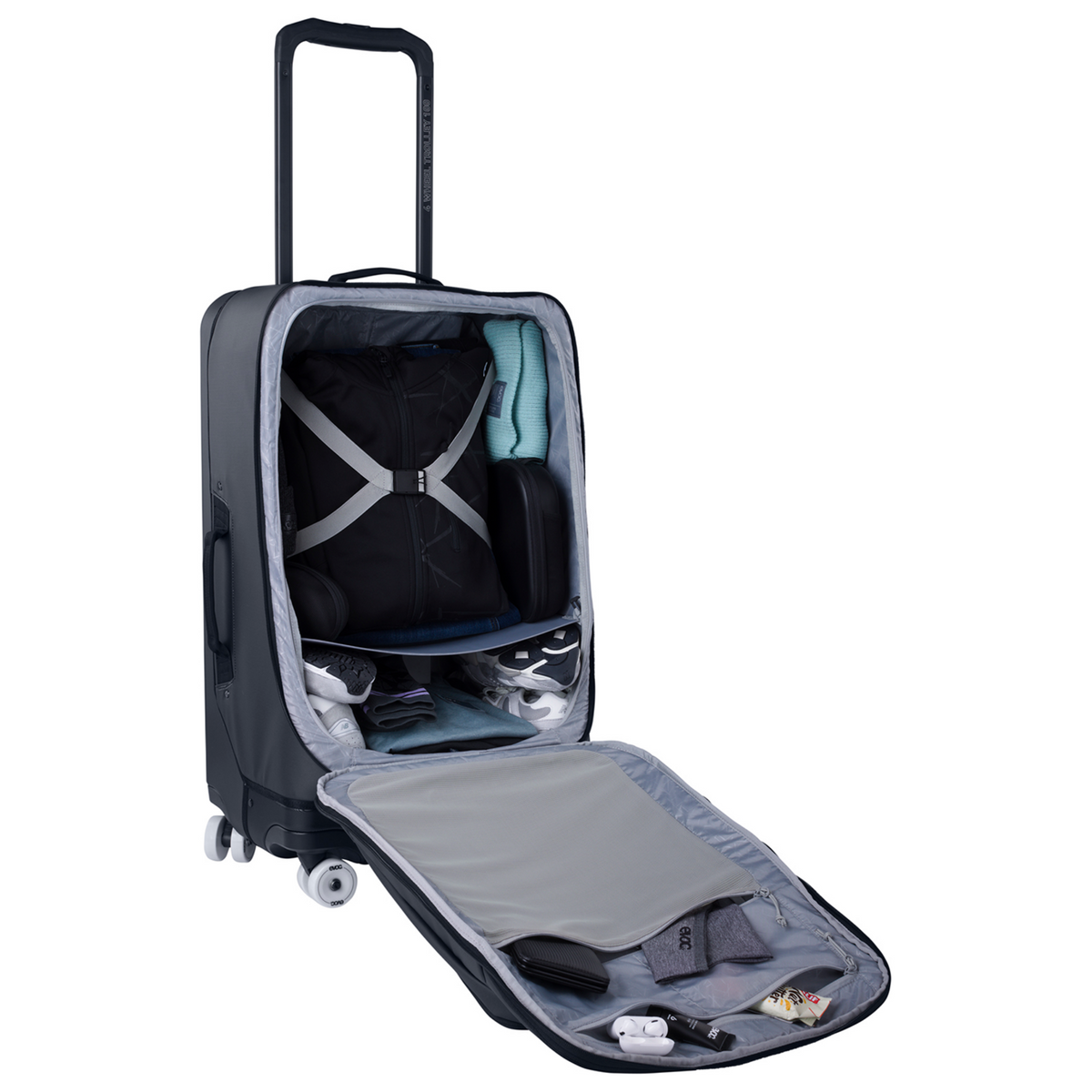 Evoc 4-Wheel Trolley 100L Rollkoffer in SCHWARZ
