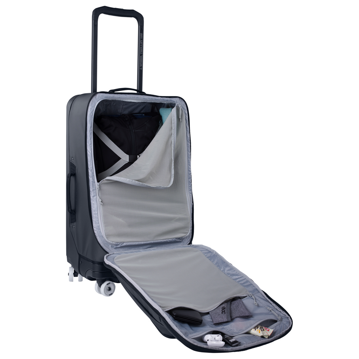 Evoc 4-Wheel Trolley 100L Rollkoffer in SCHWARZ