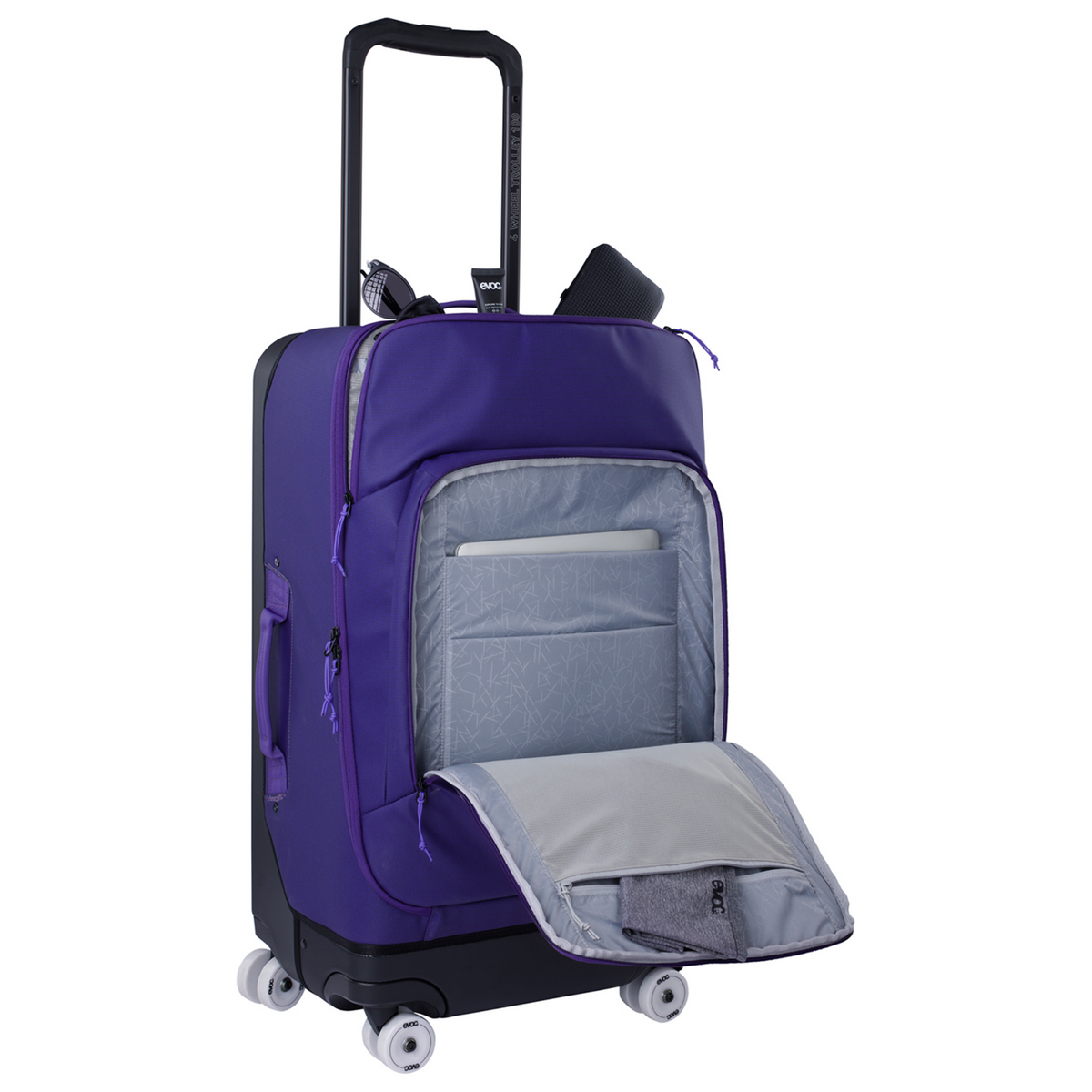 Evoc 4-Wheel Trolley 100L Rollkoffer in VIOLETT