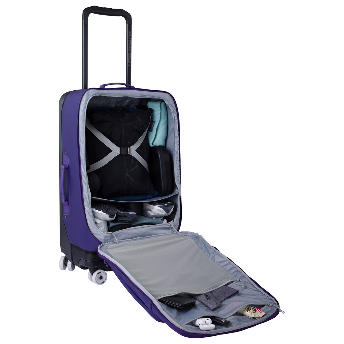 Evoc 4-Wheel Trolley 100L Rollkoffer in VIOLETT
