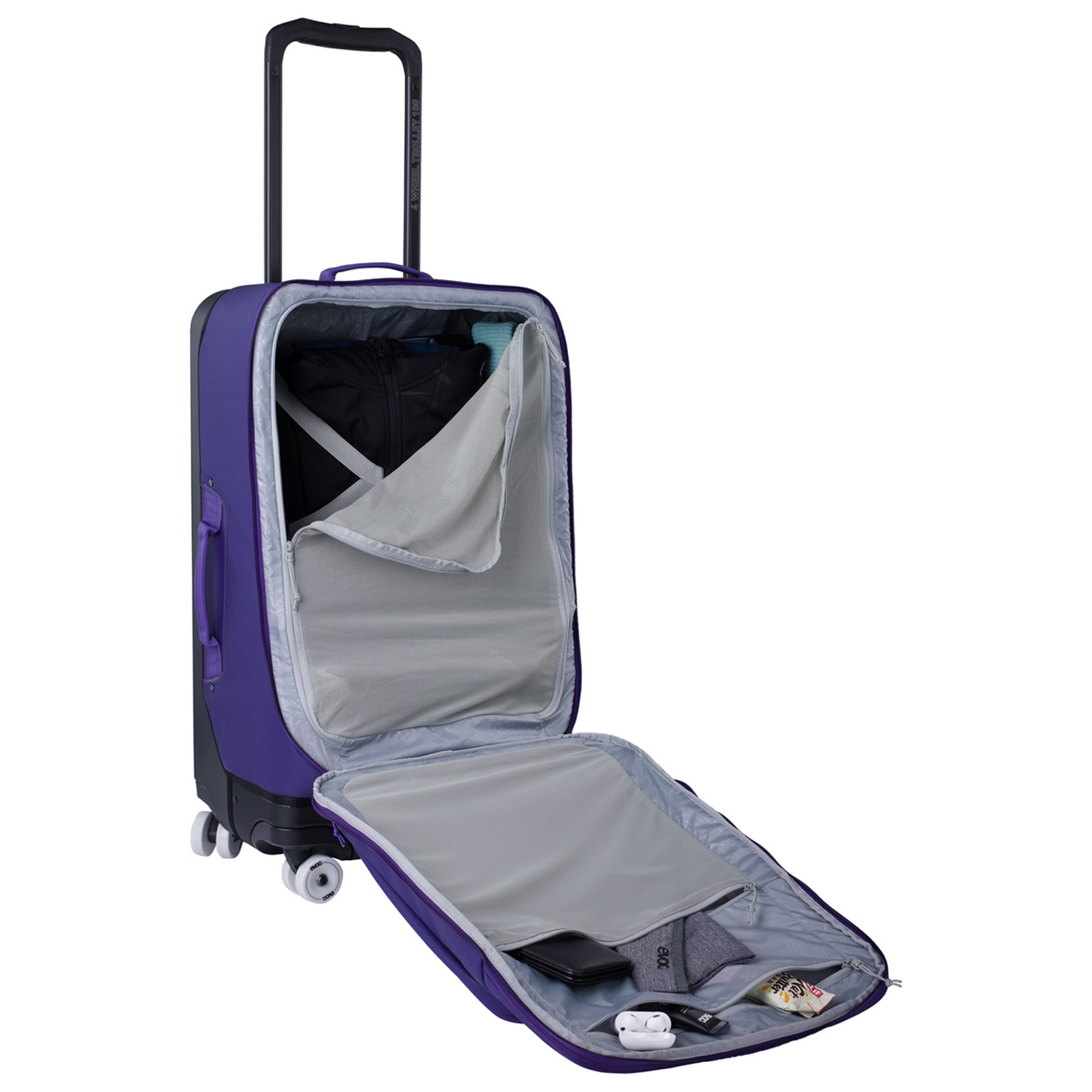 Evoc 4-Wheel Trolley 100L Rollkoffer in VIOLETT