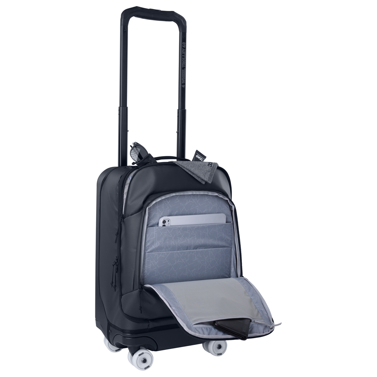 Evoc 4-Wheel Trolley 40L Rollkoffer in SCHWARZ
