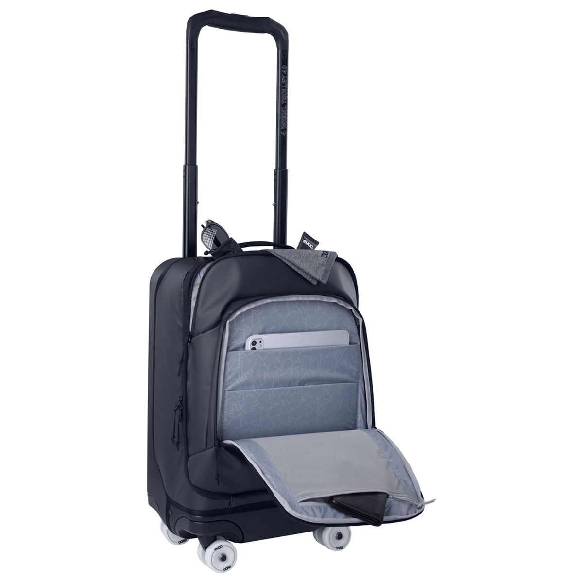 Evoc 4-Wheel Trolley 40L Rollkoffer in SCHWARZ