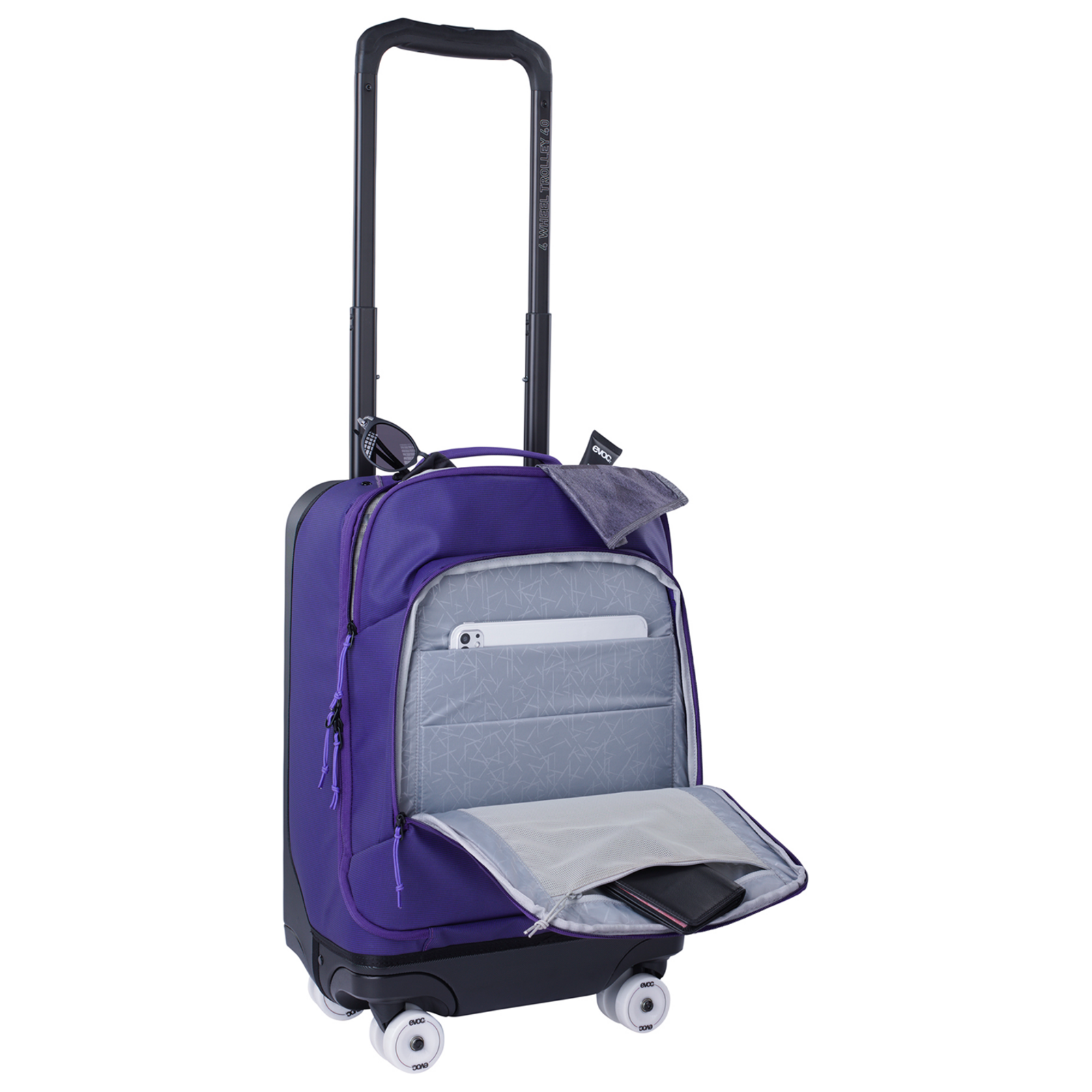 Evoc 4-Wheel Trolley 40L Rollkoffer in VIOLETT