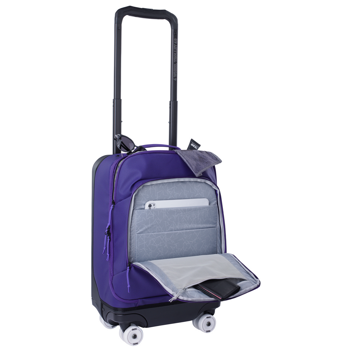 Evoc 4-Wheel Trolley 40L Rollkoffer in VIOLETT