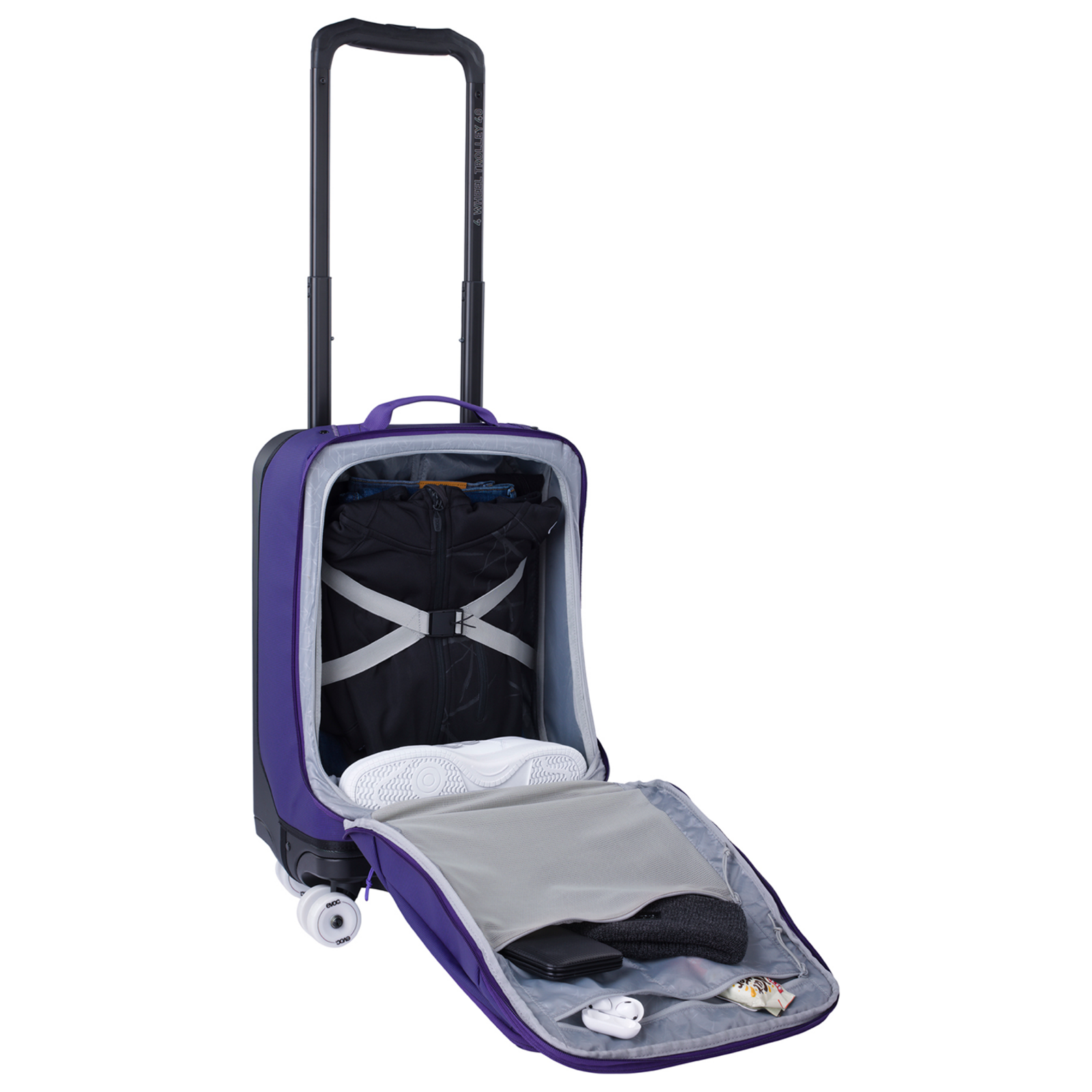 Evoc 4-Wheel Trolley 40L Rollkoffer in VIOLETT