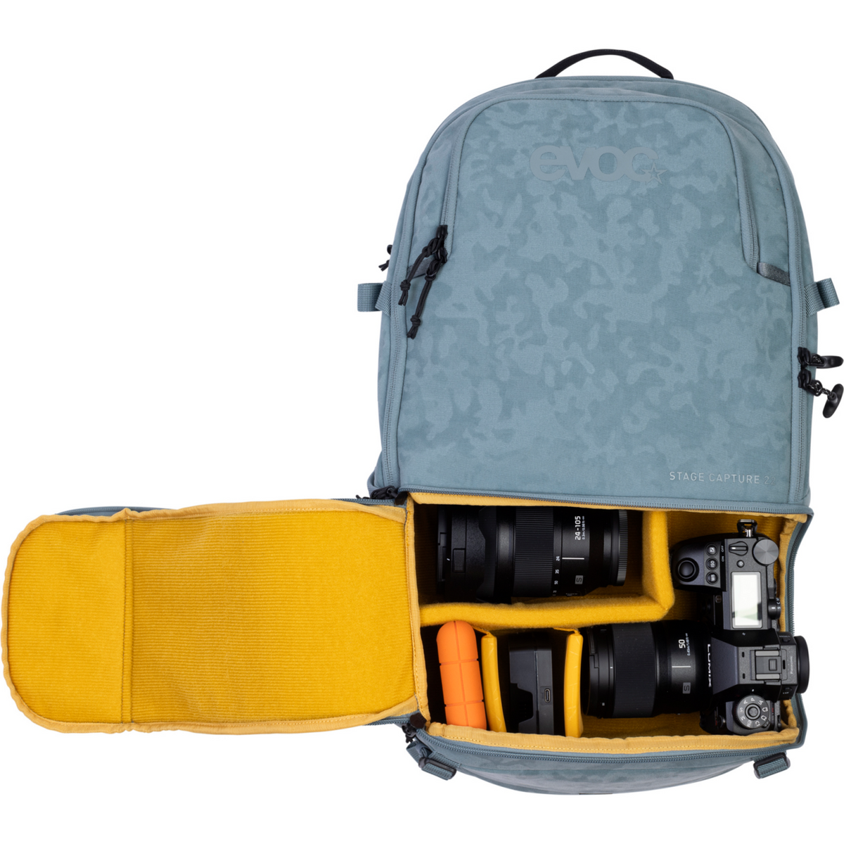 Evoc Stage Capture 22L Fotorucksack in GRAU