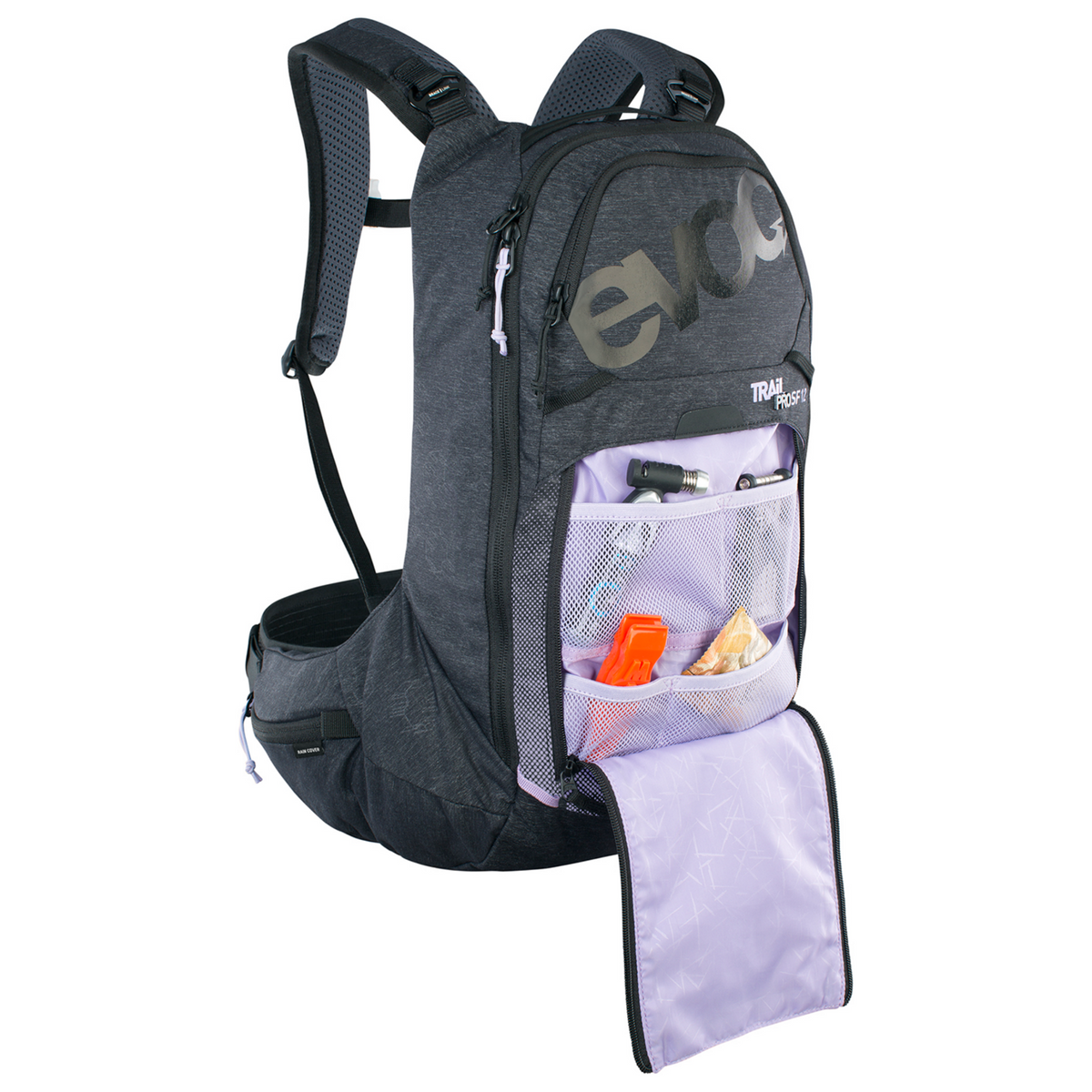 Evoc Trail Pro SF 12L Protektoren-Rucksack in GRAU