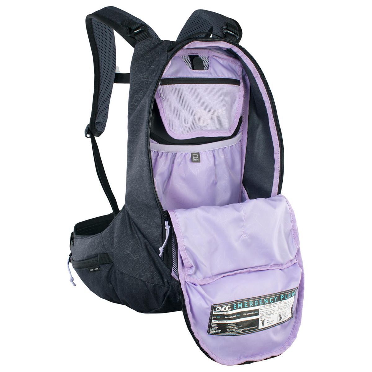 Evoc Trail Pro SF 12L Protektoren-Rucksack in GRAU