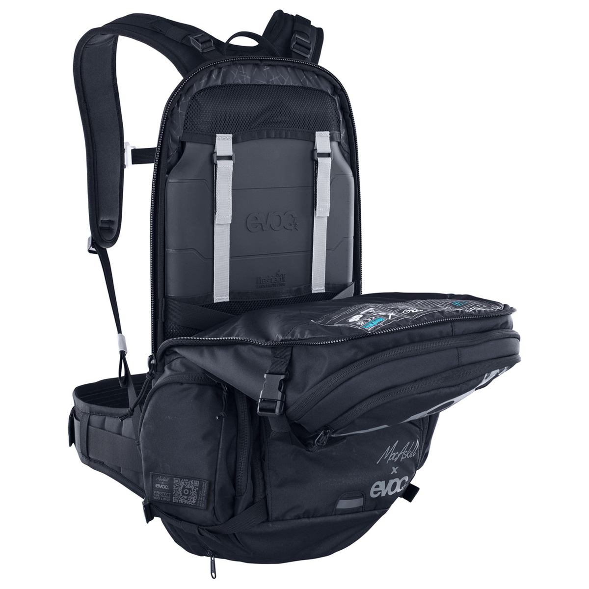 Evoc FR Trail E-Ride 20L MacAskill Protektoren-Rucksack in SCHWARZ