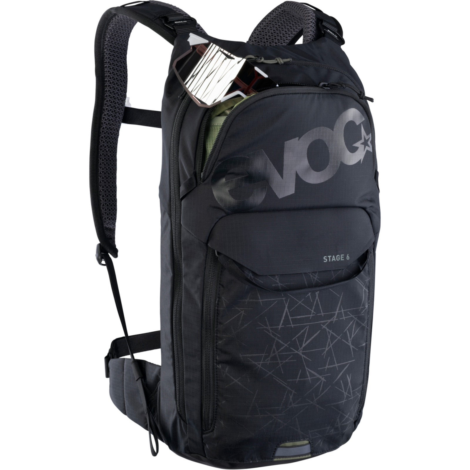 Evoc Stage 6L + 2L Bladder Fahrradrucksack in SCHWARZ
