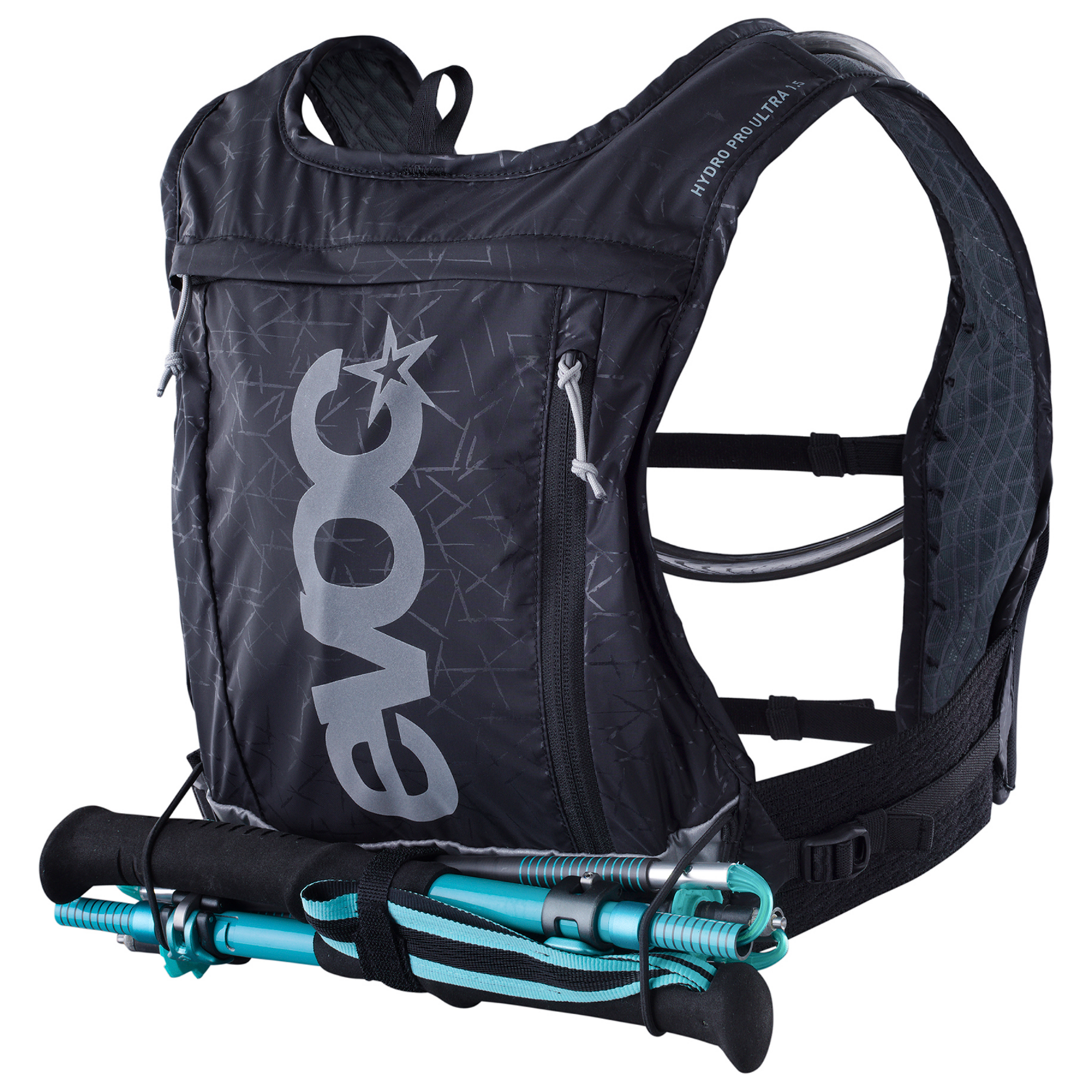 Evoc Hydro Pro Ultra 1.5 + 1.5 Bladder Trinkrucksack in SCHWARZ