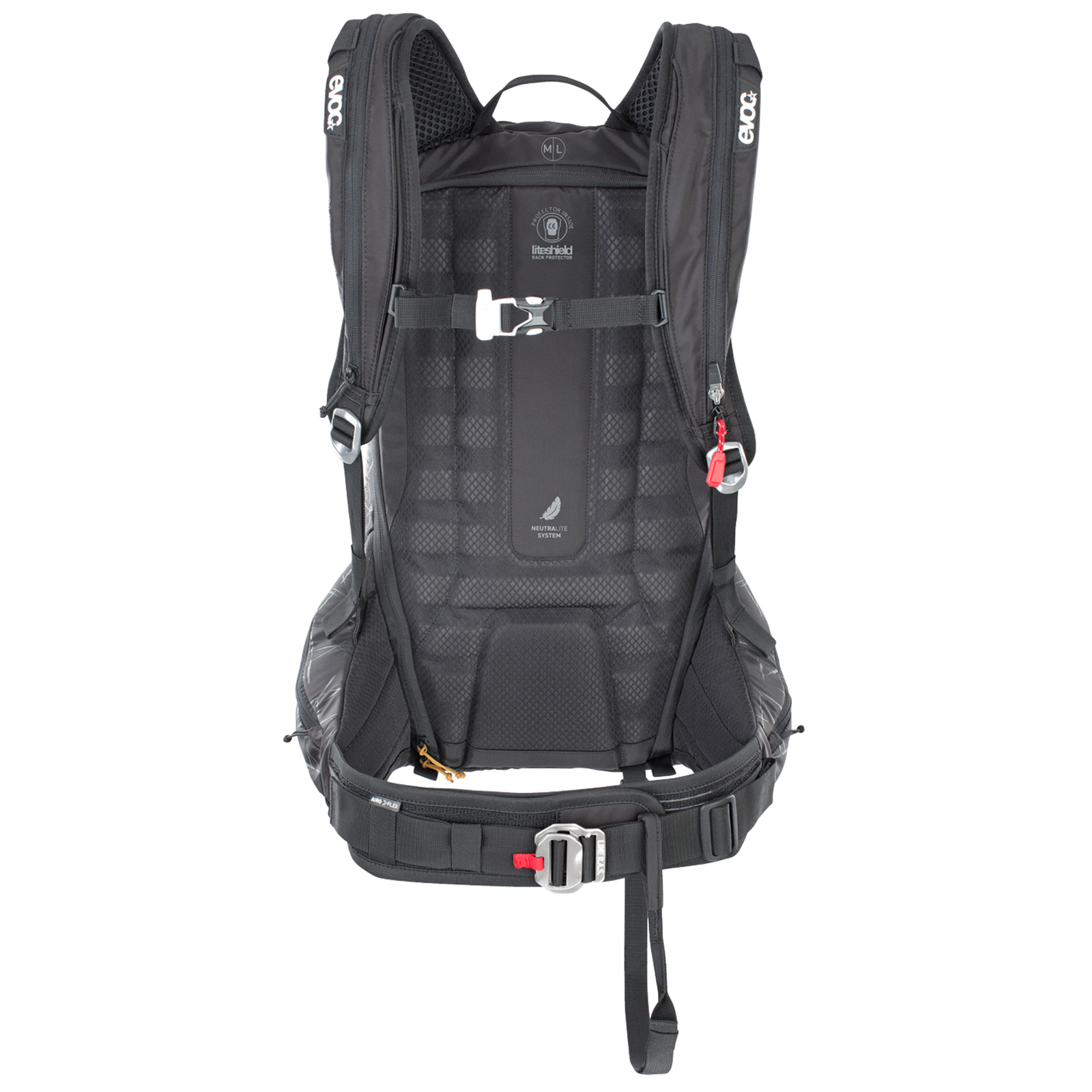 Evoc Line R.A.S. Protector 22L Airbag included Lawinenrucksack in SCHWARZ