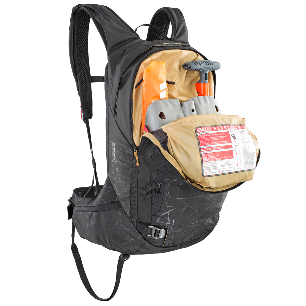 Evoc Line R.A.S. Protector 22L Airbag included Lawinenrucksack in SCHWARZ