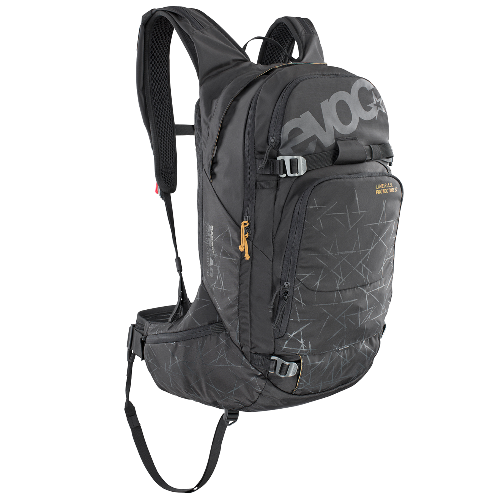 Evoc Line R.A.S. Protector 22L Airbag included Lawinenrucksack in SCHWARZ