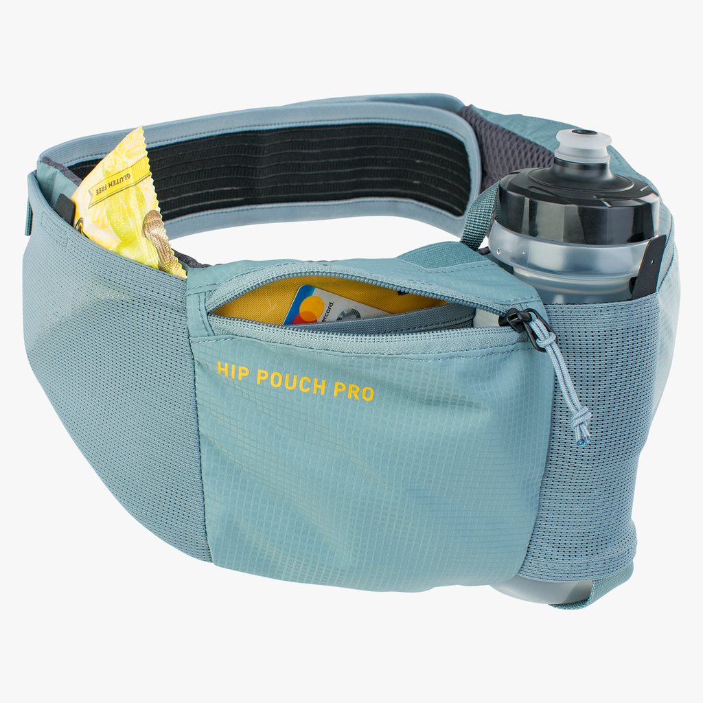 Evoc Hip Pouch Pro 1.5L + Drink Bottle 0.55L Hüfttasche in GRAU