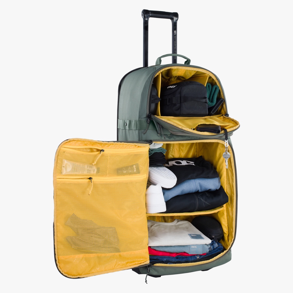 Evoc World Traveller 125L Rollkoffer in GRÜN