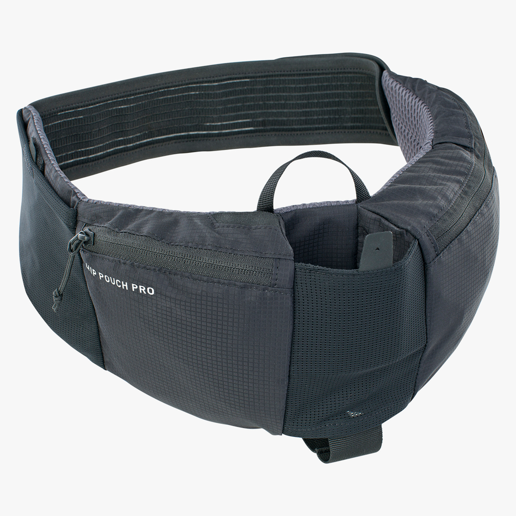 Evoc Hip Pouch Pro 1.5L + Drink Bottle 0.55L Hüfttasche in SCHWARZ