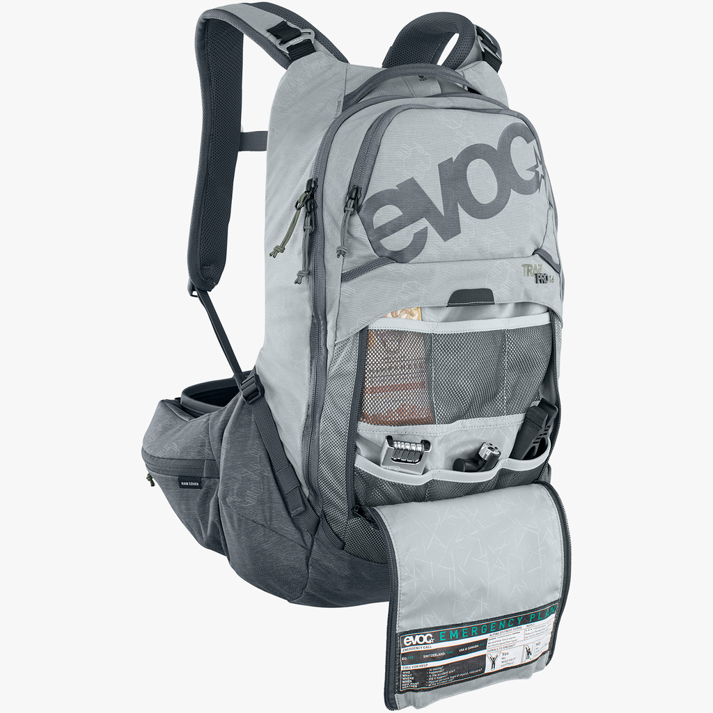 Evoc Trail Pro 16L Protektoren-Rucksack in GRAU