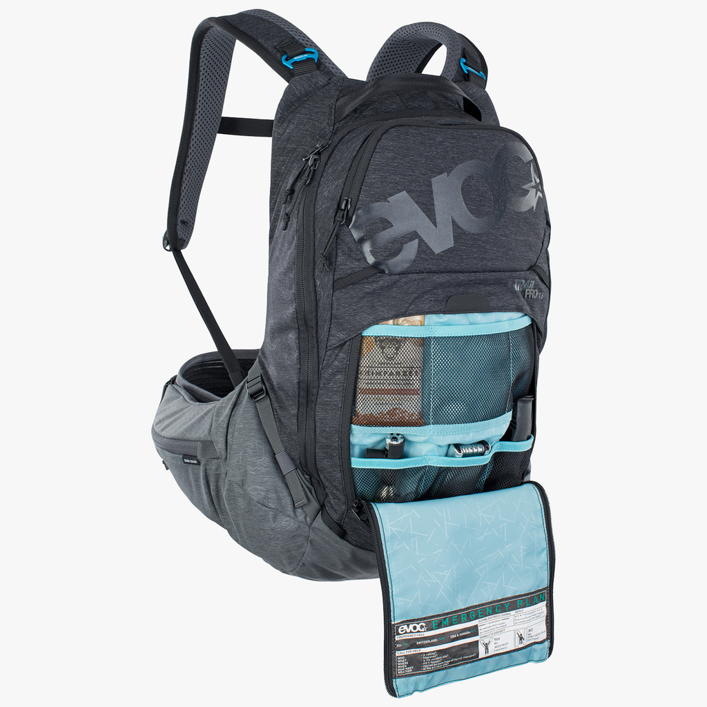 Evoc Trail Pro 16L Protektoren-Rucksack in SCHWARZ