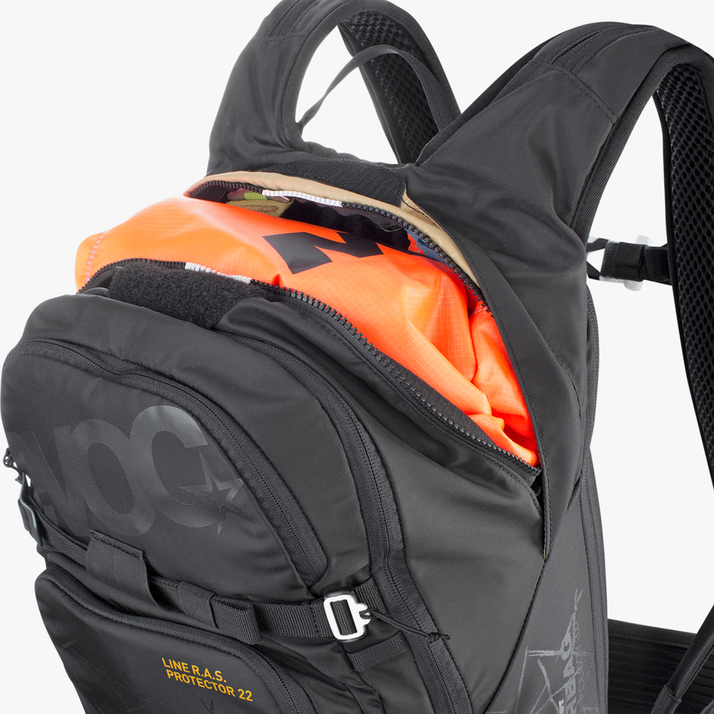 Evoc Line R.A.S. Protector 22L Airbag included Lawinenrucksack in SCHWARZ