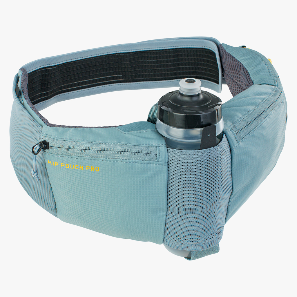 Evoc Hip Pouch Pro 1.5L + Drink Bottle 0.55L Hüfttasche in GRAU