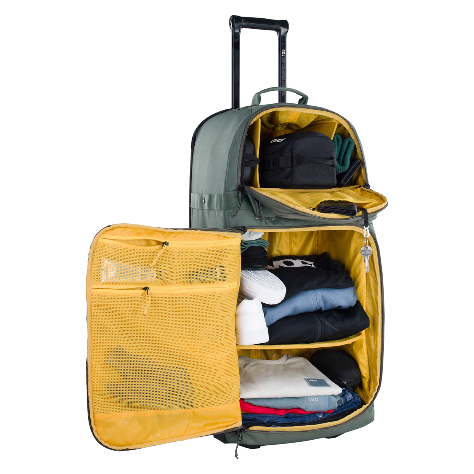 Evoc World Traveller 125L Rollkoffer in GRÜN
