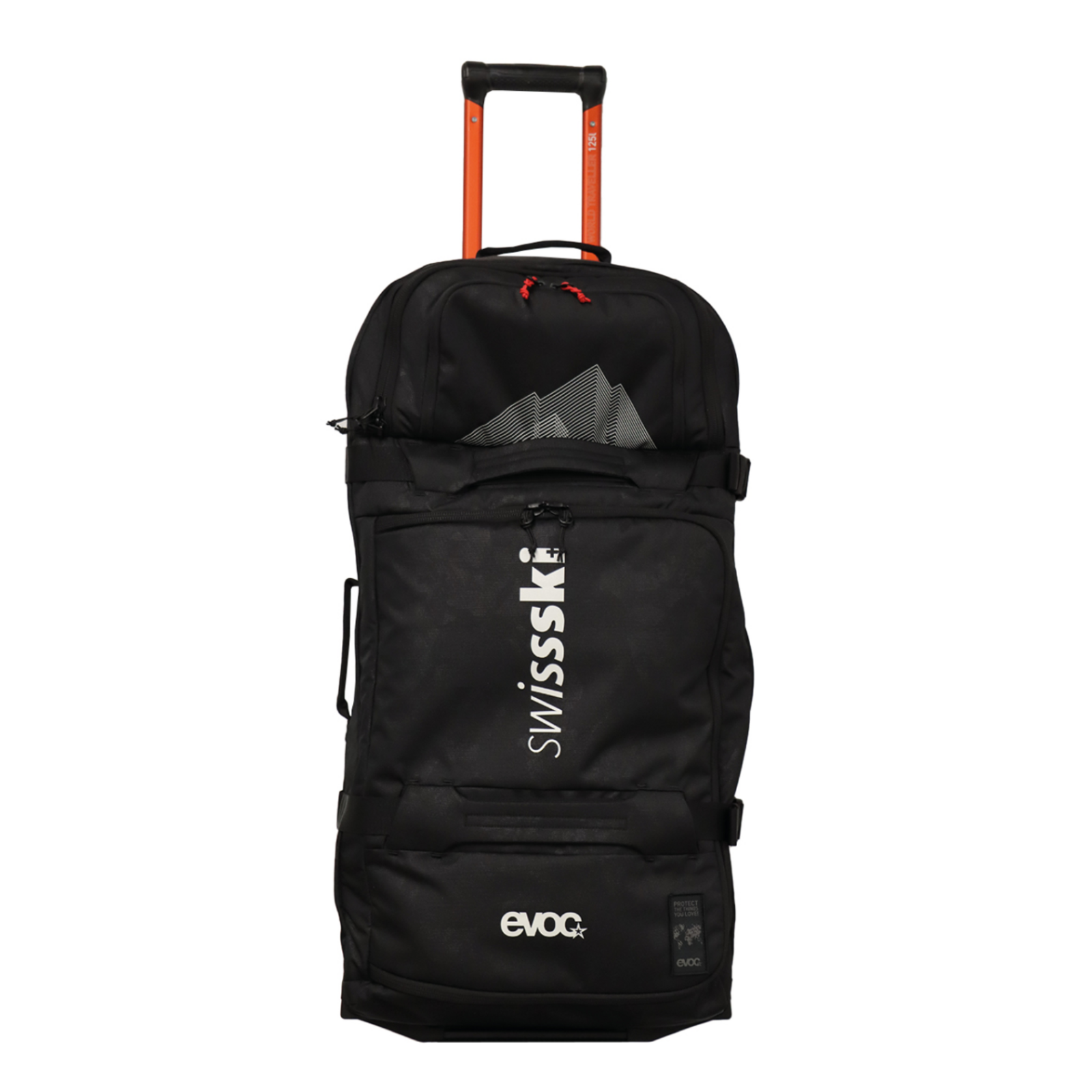 Evoc World Traveller Swiss Ski 125L Rollkoffer in SCHWARZ