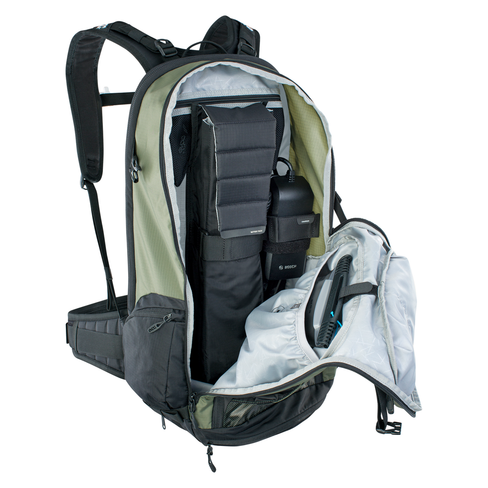 Evoc FR Tour E-Ride 30L Protektoren-Rucksack in GRÜN