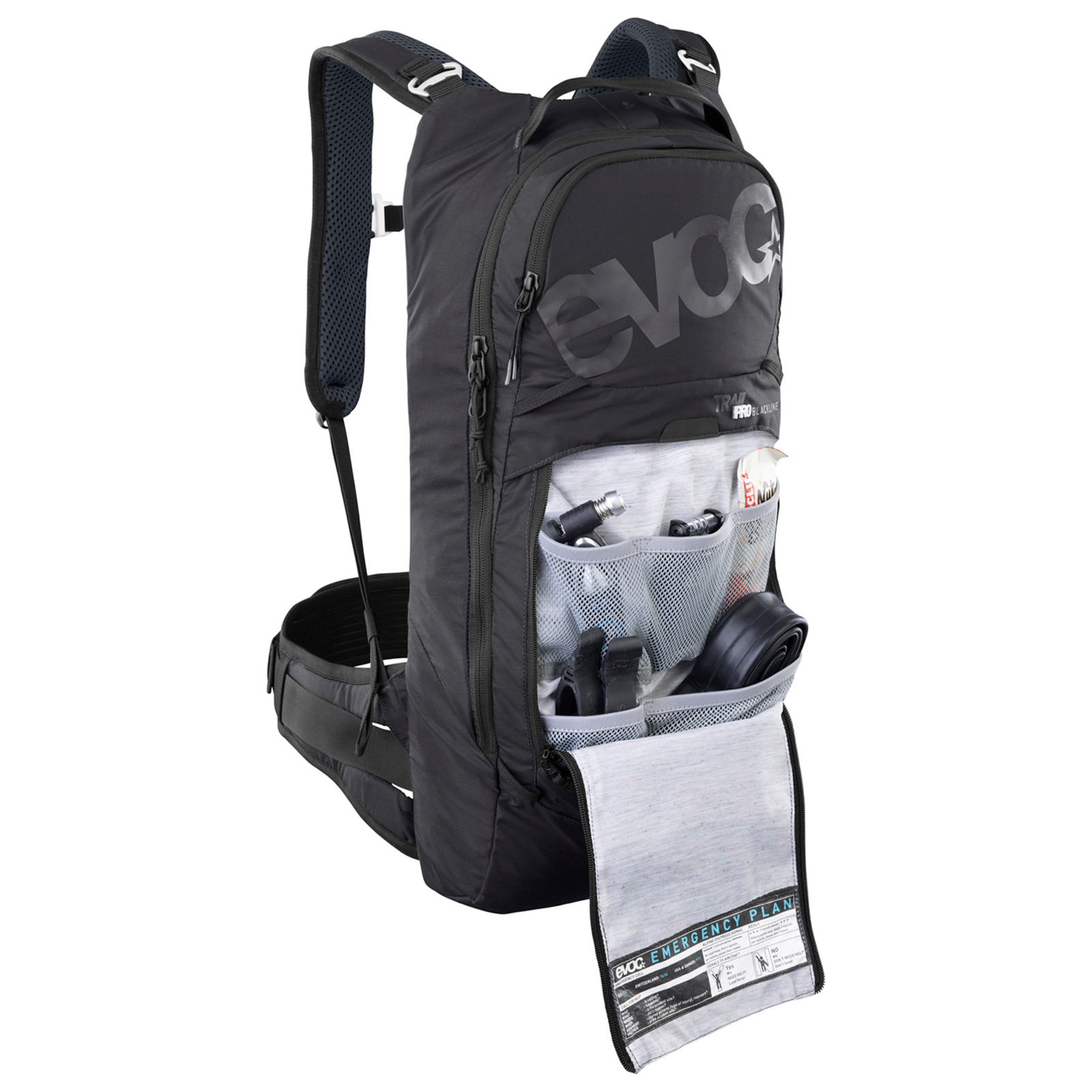 Evoc Trail Pro 10L Blackline Protektoren-Rucksack in SCHWARZ