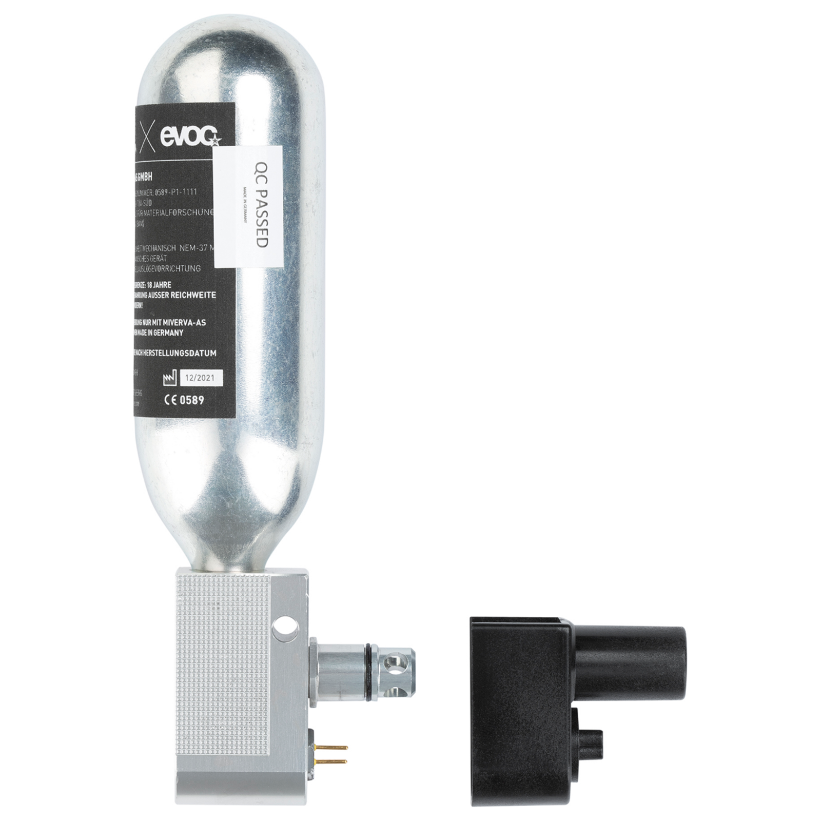 Evoc Minerva Inflator für Airbagrucksack in SCHWARZ