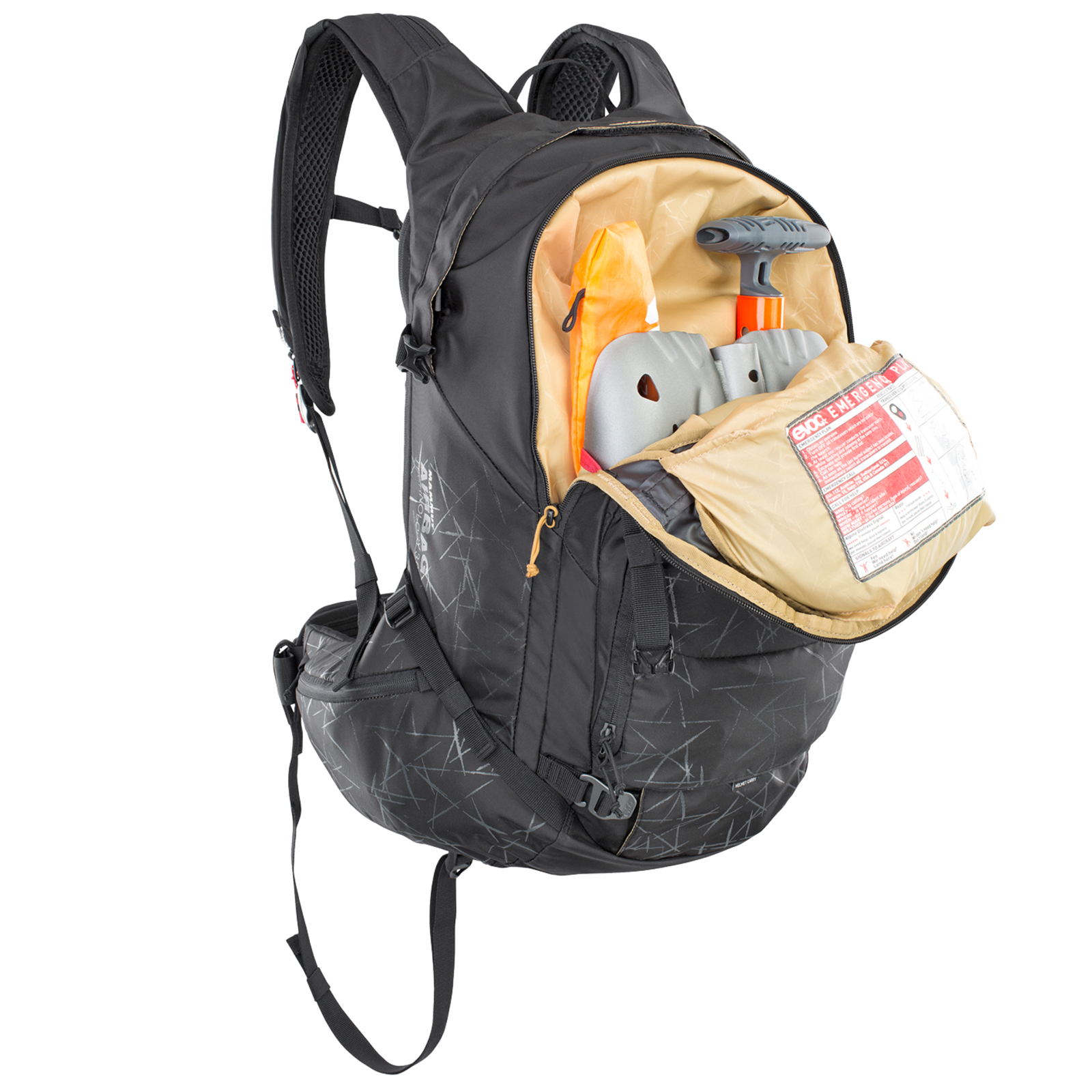 Evoc Line R.A.S. Protector 32L Airbag included Lawinenrucksack in SCHWARZ