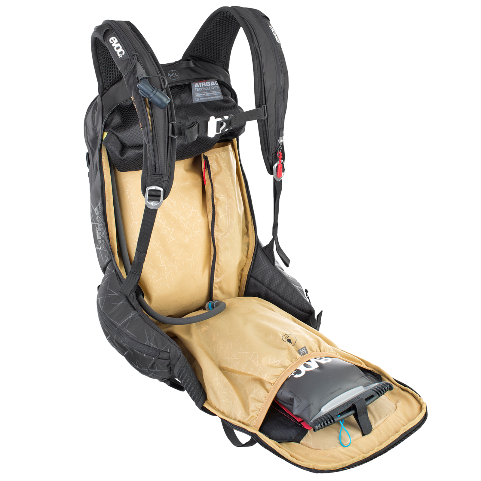 Evoc Line R.A.S. Protector 22L Airbag included Lawinenrucksack in SCHWARZ