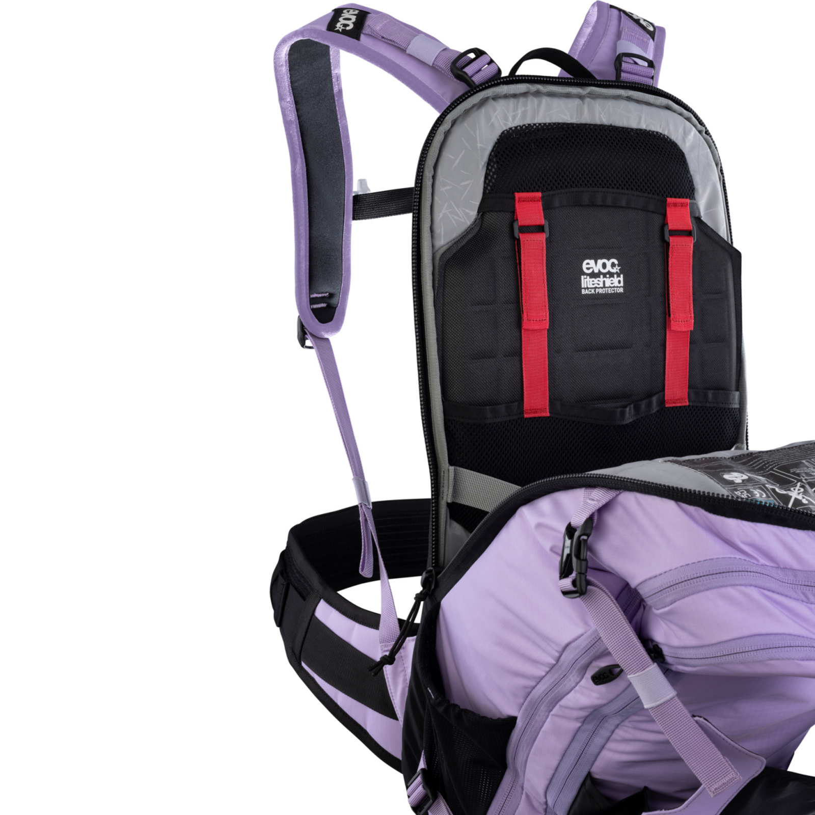 Evoc FR Trail E-Ride 20L Protektoren-Rucksack in VIOLETT