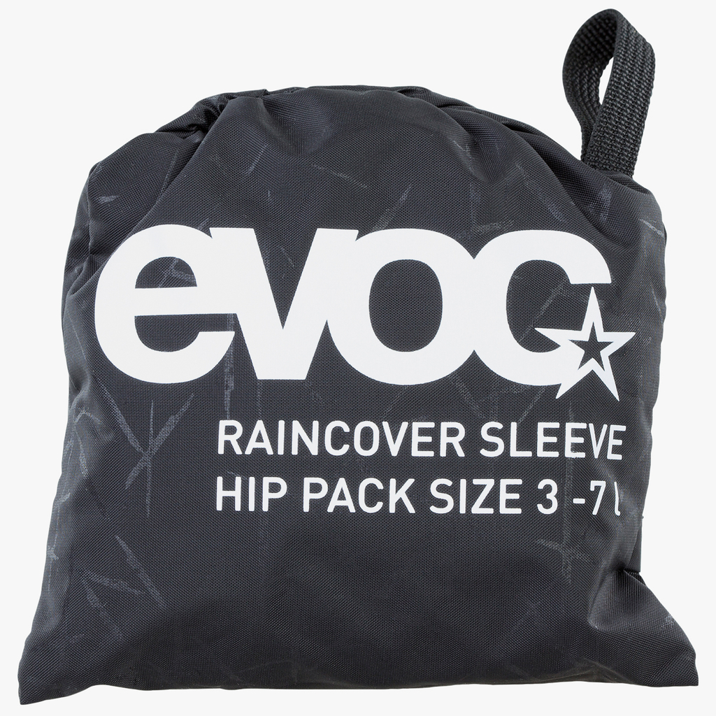 Evoc Raincover Sleeve Hip Pack 3-7L Regenhülle in SCHWARZ